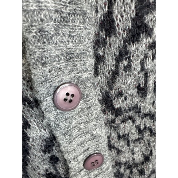 Vintage John Edward Made in Spain Wool Cardigan Geometric Pattern Men’s XL - Picture 4 of 6